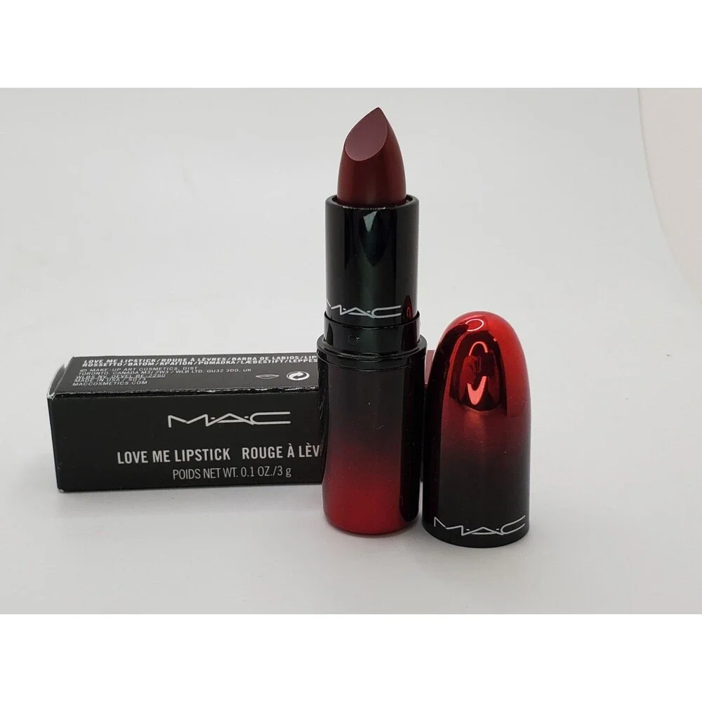 MAC E For EFFORTLESS Lipstick ~ Burnt Deep Red Matte ~Love Me NIB RETIRED